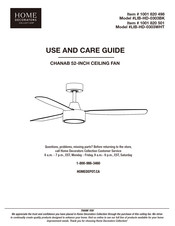 Home Decorators Collection CHANAB LIB-HD-0303WHT Use And Care Manual