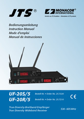 Monacor JTS UF-20S/5 Instruction Manual