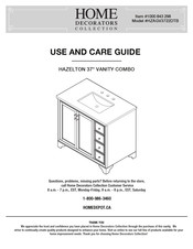 Home Decorators Collection HZAGV3722DTB Use And Care Manual