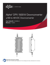 EnerSys Alpha DPX User Manual