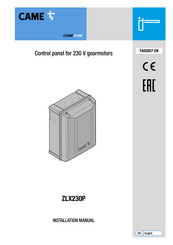 CAME ZLX230P Installation Manual