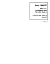TSI Instruments 8720 Operation And Service Manual