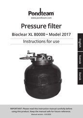 PONDTEAM Bioclear XL 80000 Instructions For Use Manual