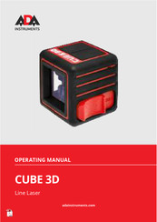 ADA INSTRUMENTS CUBE 3D Operating Manual