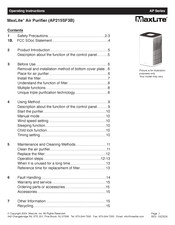 MaxLite AP215SF3B Operating Instructions Manual