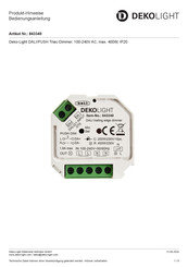 DekoLight 843340 Product Manual