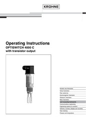 KROHNE OPTISWITCH 4000 C Operating Instructions Manual