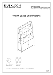 DUSK Willow Large Shelving Unit Manual