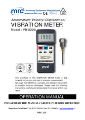 MRC VB-8220 Operation Manual