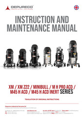 DEPURECO MINIBULL Series Instruction And Maintenance Manual