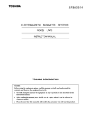 Toshiba LF470 Instruction Manual