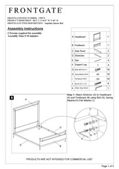 Frontgate Angelina 178574 Assembly Instructions