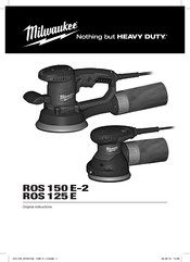 Milwaukee ROS 150 E-2 Original Instructions Manual