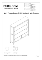 DUSK Poppy Bookshelf with Drawers Manual