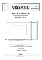 Vissani VSCMWE16S2SW-11 Use And Care Manual