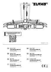 EUFAB Bike Lift Operating Instructions Manual