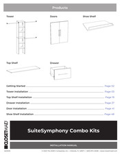 ClosetMaid SuiteSymphony Combo Kits Installation Manual