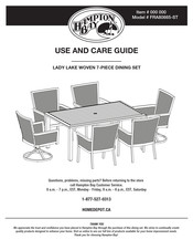 HAMPTON BAY LADY LAKE FRA80665-ST Use And Care Manual