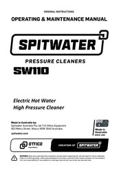Spitwater SW110S Operating & Maintenance Manual