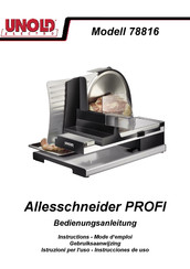 Unold PROFI 78816 Instructions Manual