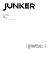 Junker JD36AL51 User Manual And Assembly Instructions