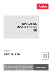 Amica PPF 71215 BW Operating Instructions Manual