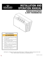 Napoleon 70079 Installation And Operation Manual
