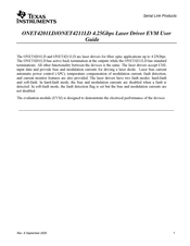 Texas Instruments ONET4211LD User Manual