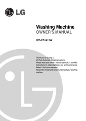 LG WD-CD1412W Owner's Manual