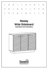 Dunelm Wesley Wide Sideboard Assembly & Care Instructions