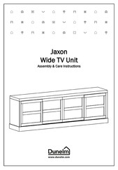Dunelm Jaxon Wide TV Unit Assembly & Care Instructions