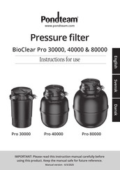 PONDTEAM BioClear Pro 30000 Instructions For Use Manual