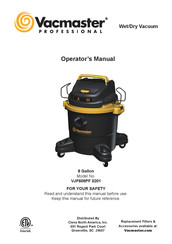 Vacmaster VJF608PF 0201 Operator's Manual
