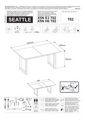 XONOX SEATTLE X5N H6 T62 Installation Instructions Manual
