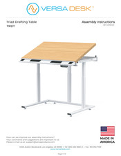 Versa Desk Triad TRDT-4830-WNB Assembly Instructions Manual