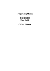 LG RD6100 Operating Manual