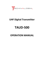 Technalogix TAUD-500 Operation Manual
