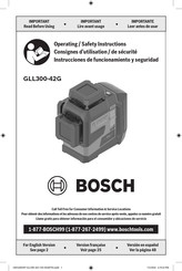 Bosch GLL300-42GL Operating/Safety Instructions Manual