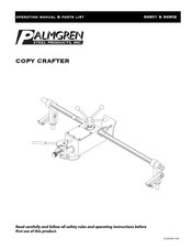 Palmgren 84901 Operating Manual & Parts List