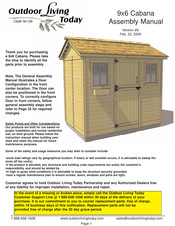 Outdoor living today 9x6 Cabana Assembly Manual