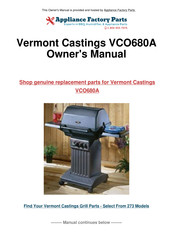 Vermont Castings VCO680A Owner's Manual