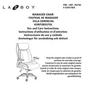 LAZBOY 52453-BLK Use And Care Instructions Manual