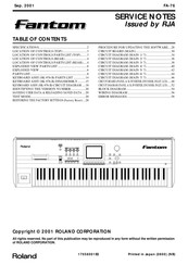 Roland Fantom Service Notes