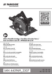 Parkside Performance PPHKSA 40-Li A1 Translation Of The Original Instructions