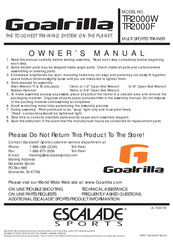 GOALRILLA TR2000F Owner's Manual