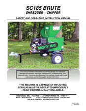 MACKISSIC SC185 BRUTE Operating Instructions Manual