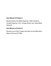 Breville HotCup VKJ318 User Manual