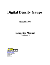 Sistec SS200 Instruction Manual