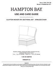 HAMPTON BAY CLAYTON WICKER FRS60876A-ST1 Use And Care Manual