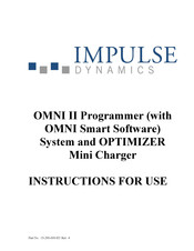 Impulse Dynamics OPTIMIZER Smart Systems Instructions For Use Manual